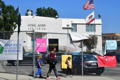 Imagen del Auditorio Michael Jackson, de la Gardner Street Elementary School, en Hollywood.-FREDERIC J. BROWN (AFP)