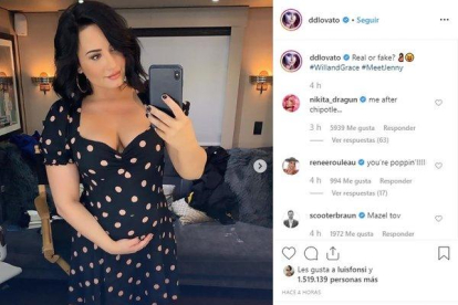 Demi Lovato insinúa barriguita en Instagram.-EUROPA PRESS / INSTAGRAM