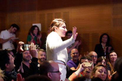 Zaynê Akyol , directora de ‘Rojek’, Segundo Premio en Tiempo de Historia, durante la lectura del palmarés de la 67ª Semana Internacional de Cine de Valladolid. -ICAL