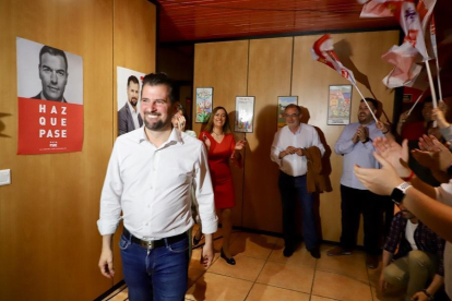 El candidato a la Presidencia de la Junta, Luis Tudanca, tras conocer los resultados de las elecciones autonómicas-ICAL