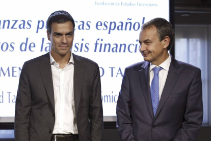 Pedro Sánchez y José Luis Rodríguez Zapatero-El Mundo