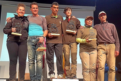 Los mejores clasificados en el L campeonato de España de caza menor con perro, masculino y femenino.-L.D.F.
