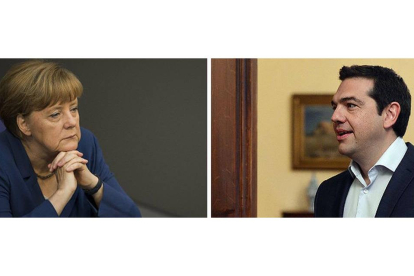 Merkel y Tsipras, frente a frente.-Foto: AP/ AFP
