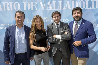 Juan Francisco Martín, Marisa Vázquez, Antonio Penela  y Álvaro Elúa (delegado de RTVCyL en Madrid).