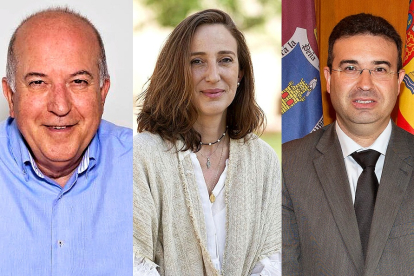 Elías Arranz (Partido Socialista), Laura Fernández (Peñafiel Futuro) y Roberto Díaz (Partido Popula). - E.M.