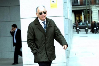 Eugenio Pino, exnúmero dos de la Policía, tras declarar en la Audiencia Nacional, en Madrid.-DAVID CASTRO