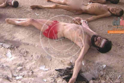 El cadáver de un sirio víctima del hambre y la tortura en las prisiones del régimen.-http://www.elperiodico.com/es/noticias/internacional/horrores-nazis-guerra-quimica-masacres-medievales-siglo-xxi-4964400