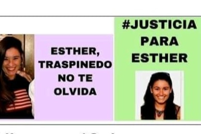 Carteles en recuerdo de Esther como parte de la convocatoria difundida por el Ayuntamiento de Traspinedo.- E. M.