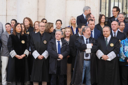 La concentración de jueces y fiscales convocada por la Audiencia Nacional de Valladolid. -PHOTOGENIC