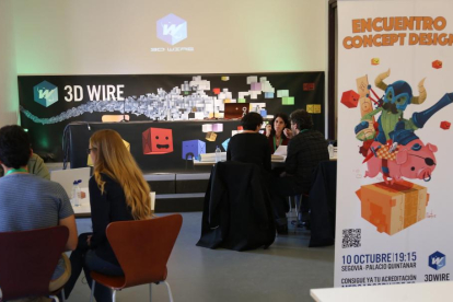 Oficina de información en una pasada edición del 3D Wire Fest de Segovia.-ICAL