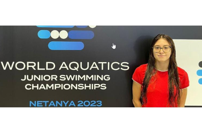Nayara Pineda en el Mundial Júnior celebrado en Israel. / RFEN