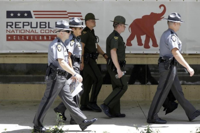 Fuertes medidas de seguridad para la convención republicana.-AP / Matt Rourke