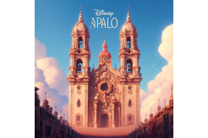 Recreación de la iglesia de San Pablo como si de una portada de Disney Pixar se tratara. Bing Image Creator de Microsoft