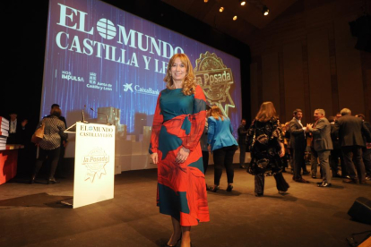 Alicia Iglesias, de El Mundo-Diario de Castilla y León, en la gala de los Premios La Posada 2023 de El Mundo de Castilla y León. -PHOTOGENIC