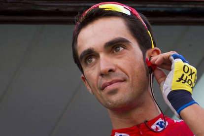 Alberto Contador, en un descanso de la Vuelta a España 2014.-Foto: AFP / JAIME REINA