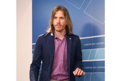 Pablo Fernández, procurador de Podemos en las Cortes de CyL.-E.M.