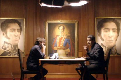 Jordi Évole y Nicolás Maduro, en una imagen de Salvados.-ATRESMEDIA