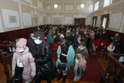 Imagen de archivo de la llegada de refugiados ucranianos a Castilla y León.- ICAL