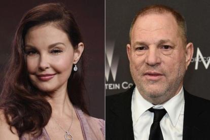 Ashley Judd y Harvey Weinstein.-AP