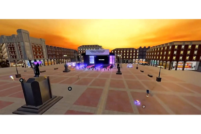 Vista de la plaza Mayor de Valladolid en el metaverso. -APOLO ESTUDIO CREATIVO