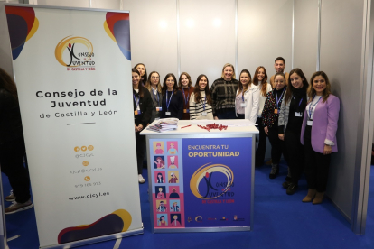 La consejera de Familia e Igualdad de Oportunidades, Isabel Blanco, visita la 'Jornada de Empleabilidad de Castilla y León para Jóvenes'. -ICAL.