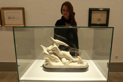 Una de las piezas expuesta en la muestra 'Escultura con dibujos'-J.M.Lostau