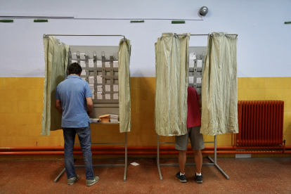 Una imagen de un colegio electoral del pasado domingo 23 de julio en Valladolid. ICAL