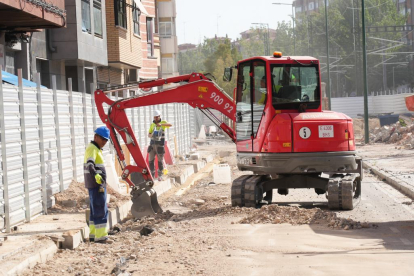 Obras del paso de Padre Claret de la integración ferroviaria de Valladolid.-J. M. LOSTAU