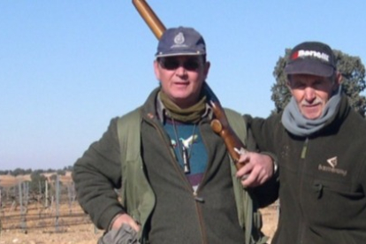 Ismael Tragacete y Leonardo de la Fuente en una jornada de caza en Toledo.- LDF