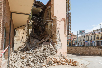 El temporal de lluvias provoca el derrumbe de una casa en Zamora-ICAL