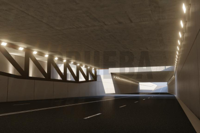 Vista del túnel previsto en el arco de Ladrillo. -PSOE