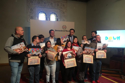 Presentación del calendario solidario en el Palacio de Pimentel.-DOWN VALLADOLID