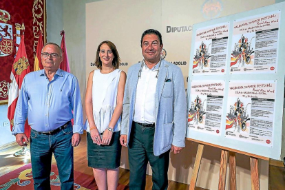 José Augusto Rodríguez, Pilar Vicente y Alberto Collantes ayer, durante la presentación en la Diputación.-E.M.