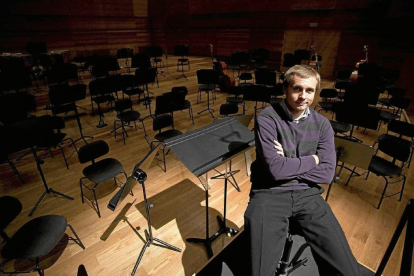 El director Vasily Petrenko en el Auditorio de Valladolid.-P. REQUEJO