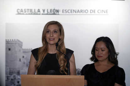 La viceconsejera de Acción Cultural, Mar Sancho, inaugura la exposición 'Castilla y León: escenario de cine' en el Auditorio Miguel Delibes de Valladolid- ICAL