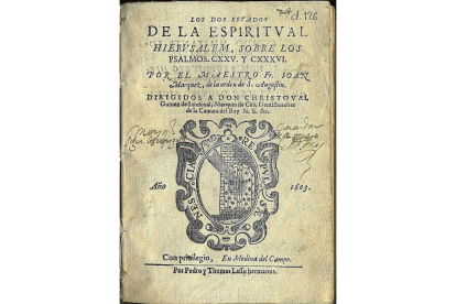 Portada del libro de Fray Juan Márquez, impreso en Medina en 1603-El Mundo