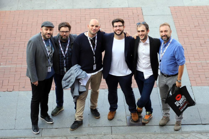 Los seis creadores seleccionados este año para participar en la sección Castilla y León en Corto de la Semana Internacional de Cine de Valladolid.-ICAL