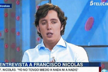 Francisco Nicolás Gómez, anoche en Tele 5.-Foto: TELE 5
