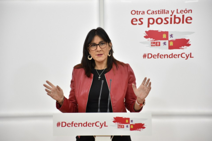 La secretaria de Organización del Partido Socialista de Castilla y León, Ana Sánchez, ayer. | E.M.