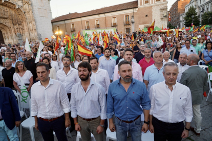 El candidato de Vox a la Presidencia del Gobierno, Santiago Abascal, inicia en Valladolid la campaña de las generales del 23 de julio con un acto político en San Pablo. ICAL