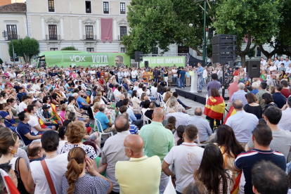 El candidato de Vox a la Presidencia del Gobierno, Santiago Abascal, inicia en Valladolid la campaña de las generales del 23 de julio con un acto político en San Pablo. ICAL