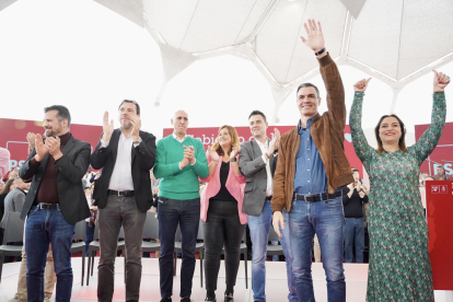 Acto político del PSOE en Valladolid con la presencia de Pedro Sánchez. ICAL