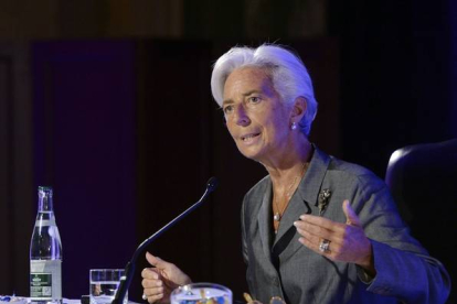 Christine Lagarde, durante una conferencia sobre la eurozona, el pasado 18 de julio en París.-Foto: AFP / MIGUEL MEDINA