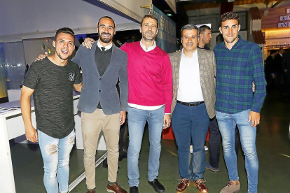 Óscar Plano, Borja, Carlos Suárez, Miguel ÁngelGómez y Jaime Mata, delRealValladolid.