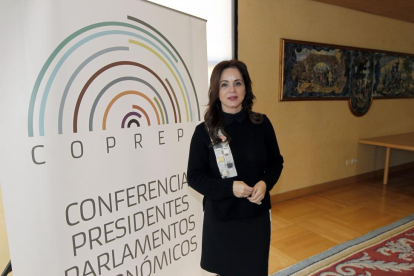 La presidenta de la Cortes de Castilla y León, Silvia Clemente, asiste al plenario de la Conferencia de presidentes de Parlamentos Autonómicos (Coprepa)-Ical