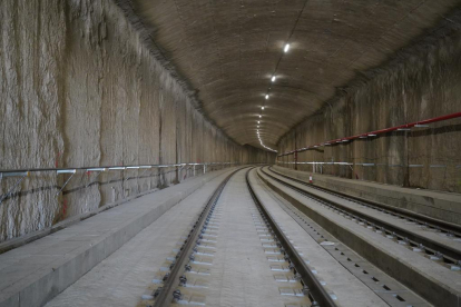 El túnel del Cerro del San Cristóbal de la variante de mercancías de Valladolid.- E.M.