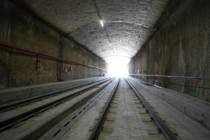 El túnel del Cerro del San Cristóbal de la variante de mercancías de Valladolid.- E.M.