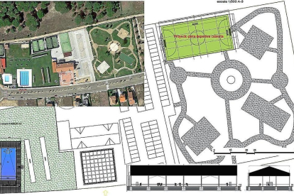 Ubicación de la pista en el plan parcial ‘Las Cigüeñas’ sector Campo de Golf, según aparece en el proyecto de los arquitectos Llanos y Urdiaín.-AYTO. ALDEAMAYOR