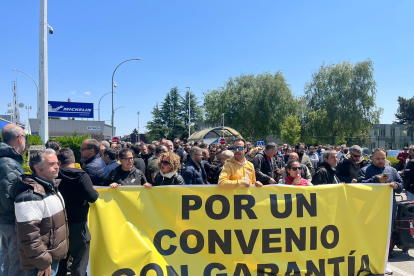 Protestas de trabajadores de la fábrica de Michelin. PHOTOGENIC/ C.LLORENTE
