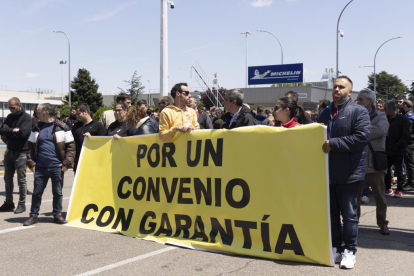 Protestas de trabajadores de la fábrica de Michelin. PHOTOGENIC/ C.LLORENTEPHOTOGENIC/ CARLOS LLORENTE